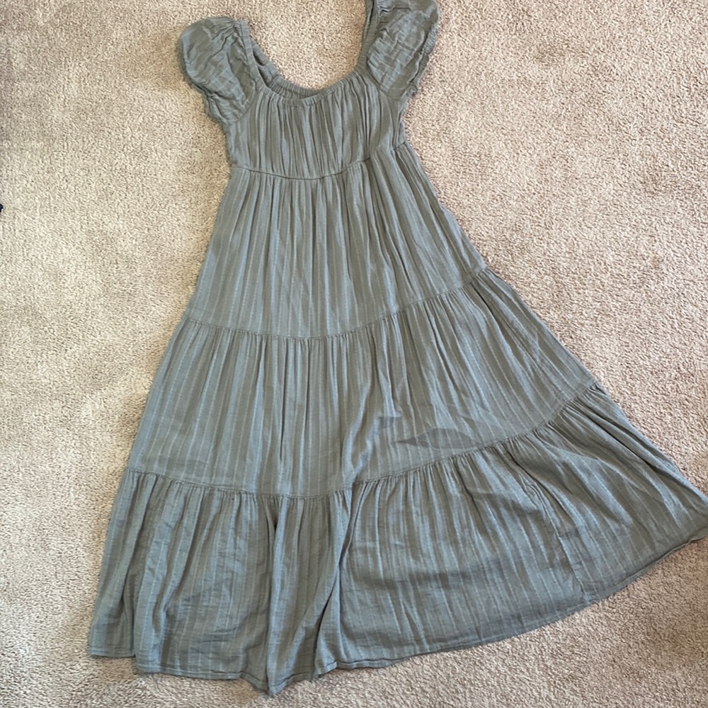 American Eagle Size Small Cottagecore Dress in Olive Green